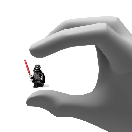 LEGO LEGO Star Wars: Darth Vader Minifigur com sabre de luz e capa preta extra 2
