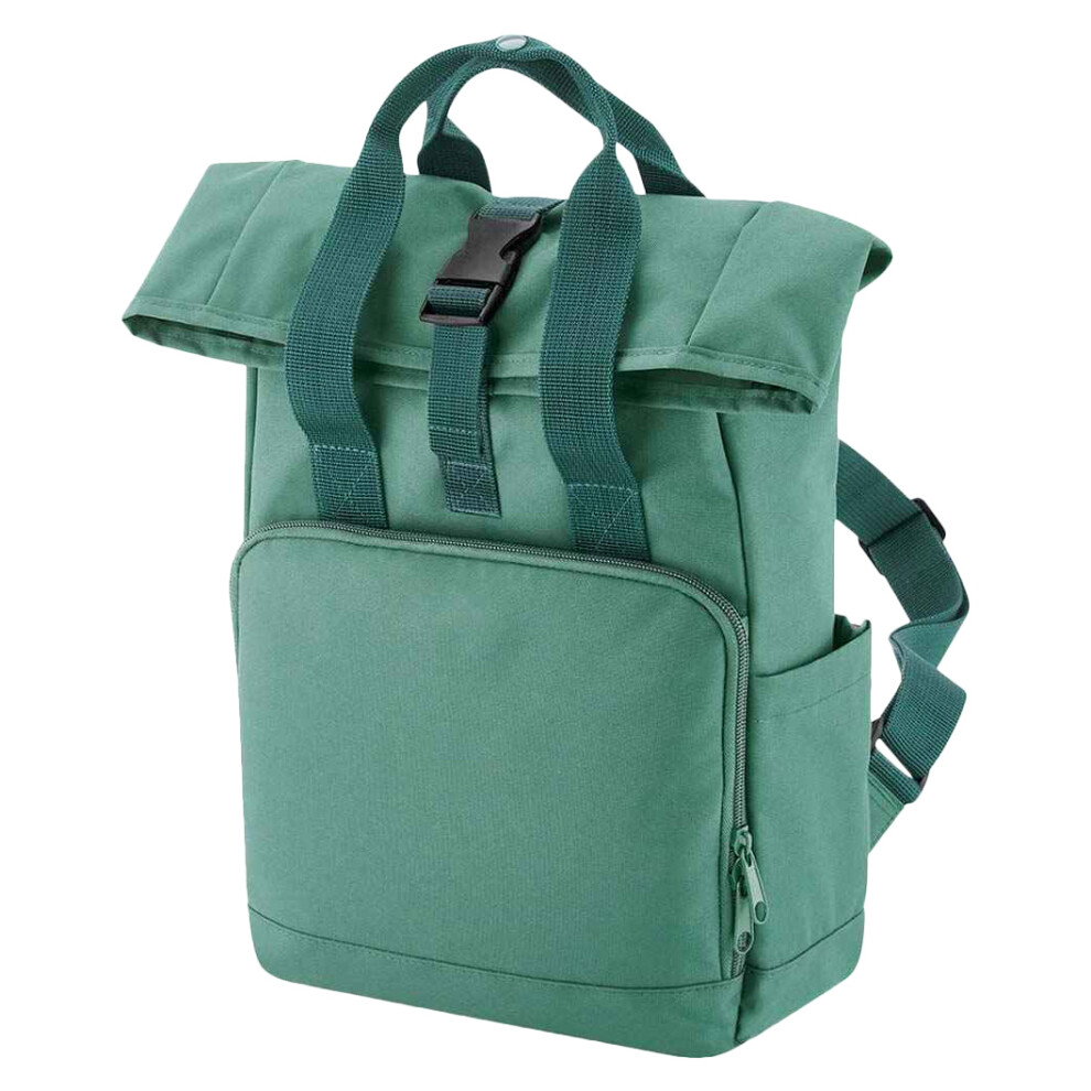 Bagbase Unisex Green (One Sage ) Adult Mini Recycled Twin Handle Backpack 32Cm
