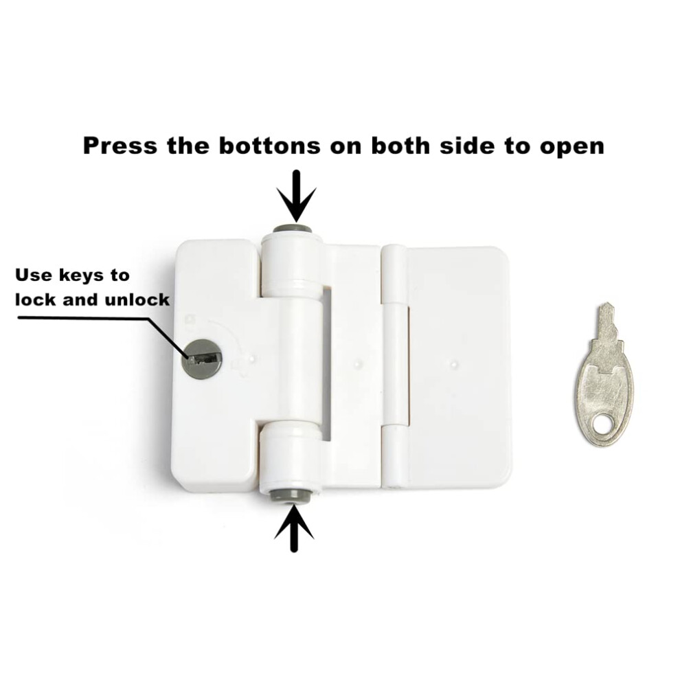 1 Pack Koelkast Deursloten Dubbele Knop Hechtingsslot met Sleutels ...