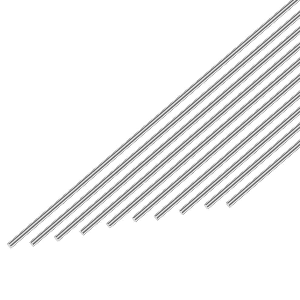 Awclub 1 Mm X 300 Mm In Acciaio Inox 304 Solido Tondo Rod Tornio Bar Stock Per Fai Da Te Artigianato Modello Auto Elicottero Aeroplano - 10 Pezzi-image