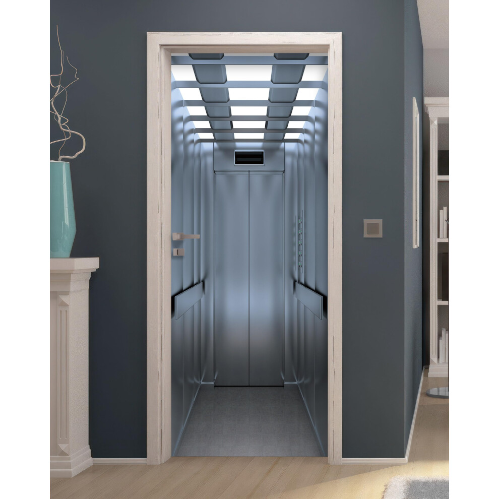 Flfk Deursticker - 3D Deurmuurschildering, Zelfklevend, Verwijderbaar En Modern Deurbehang Voor Thuisdecoratie, 30,3 """"B X 78,7 """"L, Set Van 2 Ve-image