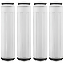 Can-Meageren vervangingsfilter compatibel voor FEELSO gefilterd douchefilter handheld 15-traps hardwater douchefilter (4 stuks) lang staaftype wit