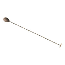 Barfly Bar Spoon with Muddler End 15 3/4"""" (40.0 Cm) Antique Copper