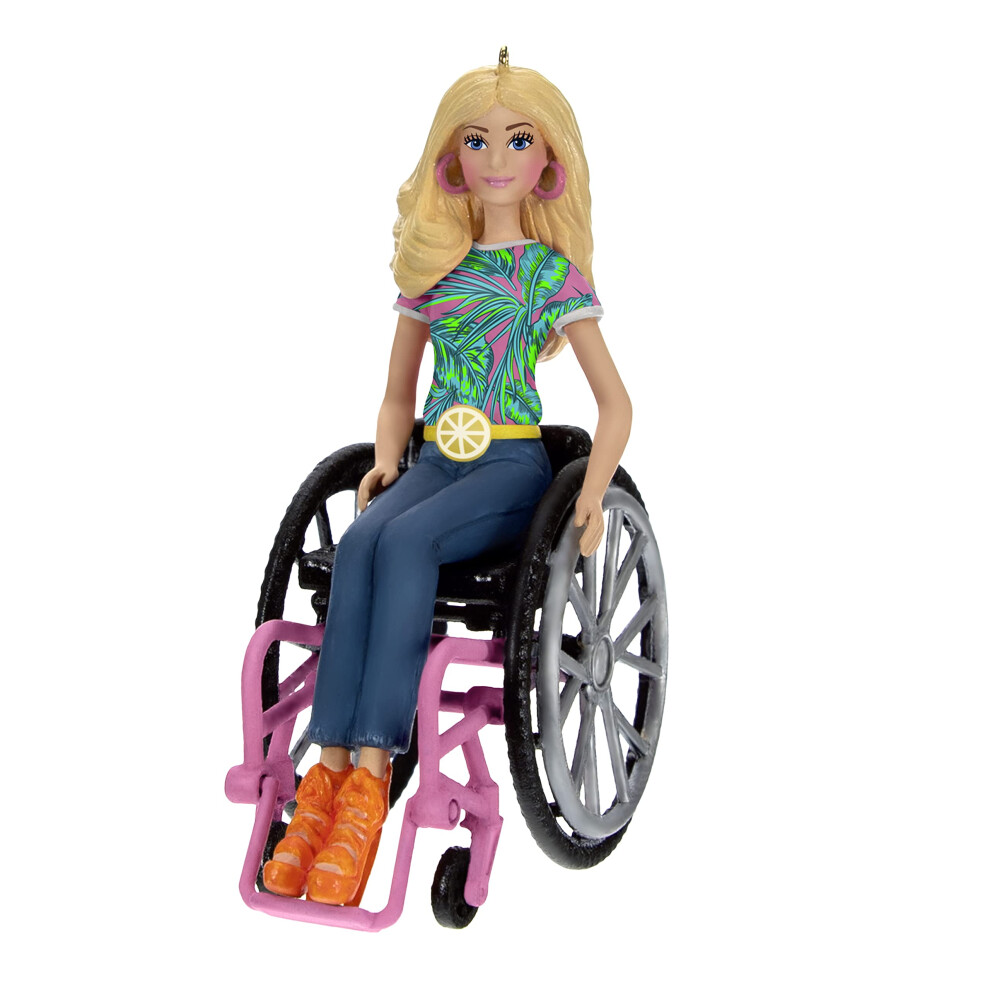 D   coration de No   l souvenir Hallmark 2023   : Barbie Fashionista avec fauteuil roulant, cadeaux pour elle