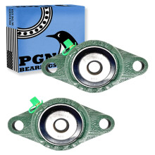 PGN UCFL201-8 kussenbloklager - pakket van 2 flensgemonteerde kussenbloklagers - chroomstalen lagers met 1/2"""" boring - zelfuitlijning