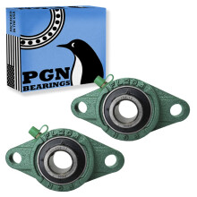 PGN UCFL204-12 kussenbloklager - pakket van 2 op flens gemonteerde kussenbloklagers - chroomstalen lagers met 3/4"""" boring - zelfuitlijning