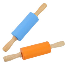 KOOGEL 9 pouces Mini Rollling Pin 2 PCS Poiglet en bois Pin au roues pour enfants pour enfants pour les fournitures de cuisson