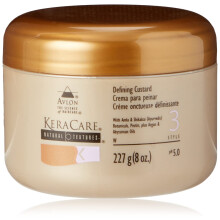 KeraCare Natural Textures Defining Custard - With Ayurvedic Botanicals - Moisturized, Well Defined Curls and Coils - Lasting Coils for Days