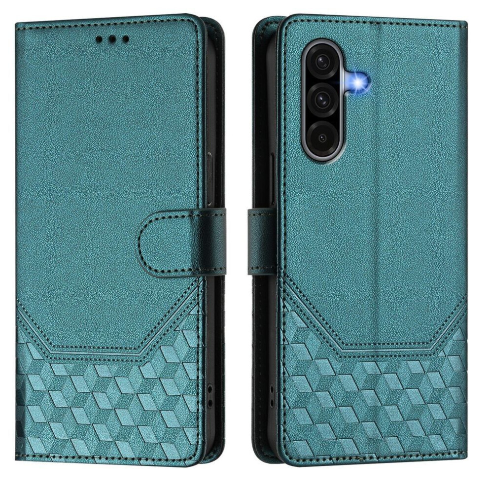 (Dark Samsung A42 5G) Leather Case Wallet Durable Leather Rfid Blocking Card Holders Shockproof Kickstand Protective Flip Cover For Samsung Gal Green 4247785990188
