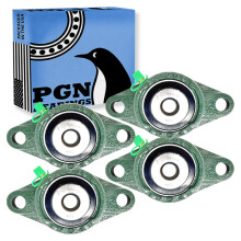 PGN UCFL201-8 kussenbloklager - pakket van 4 flensgemonteerde kussenbloklagers - chroomstalen lagers met 1/2"""" boring - zelfuitlijning