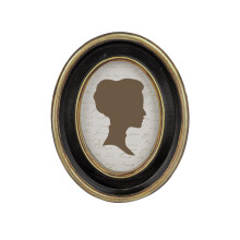 AELS 2.5x3.5 Inch Vintage Picture Frame Elegant Antique Photo Frames with Glass Front Photo Display Tabletop Wall Hanging Gift Ideas Black Oval w