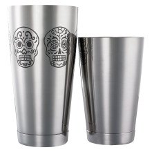 Barfly Skull Cocktail Shaker Tin Set (18 oz en 28 oz) Roestvrijstalen schedel M37009SKU