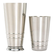 Barfly Cocktail Tin Set (18 oz en 28 oz) Roestvrij staal met reli?ribben