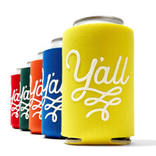 Y'all Texas Party Beverage Isolator in vijf kleuren kan Sleeve Isolator Texas Gift zijn
