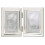 Lawrence Frames Bead Border Design  2.5x3.5 Double  Silver 1