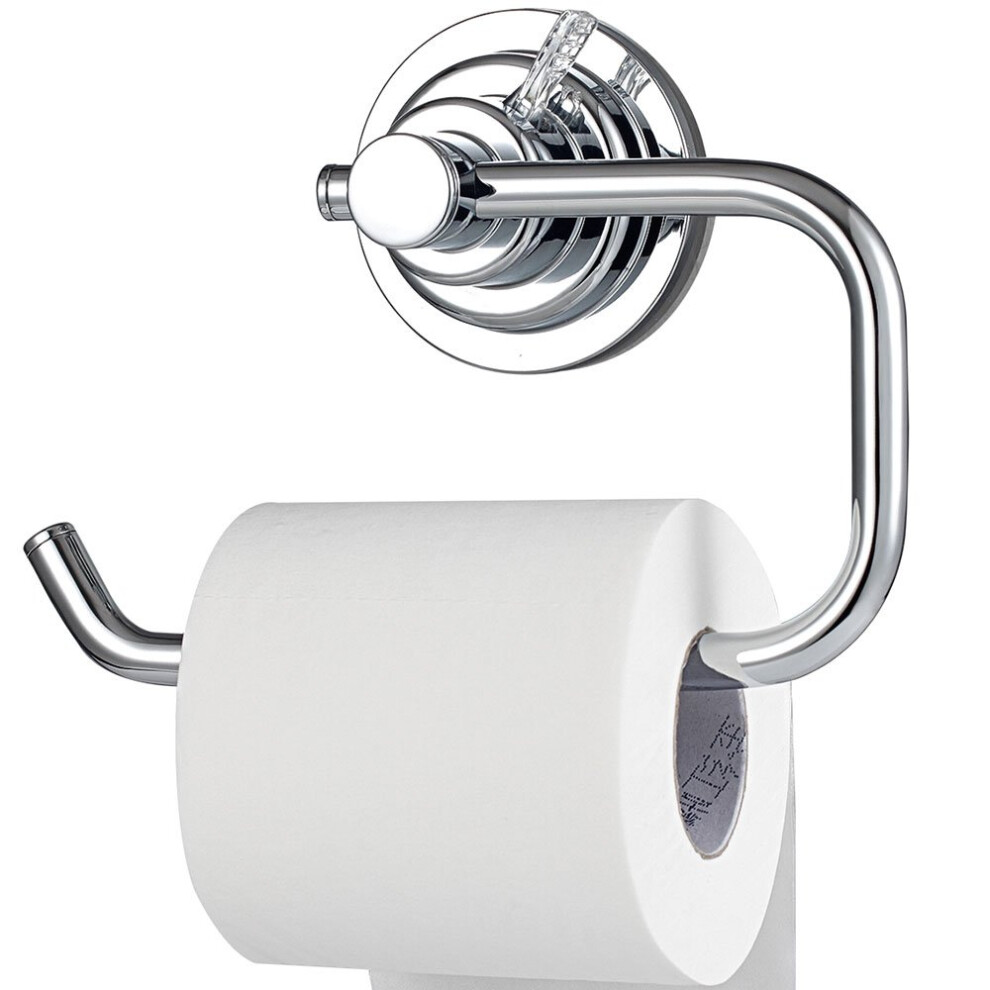 Porte-Papier Toilette Moderne Ventouse Bopai, Support Amovible Pour Salle De Bain Et Cuisine, Chrom-image