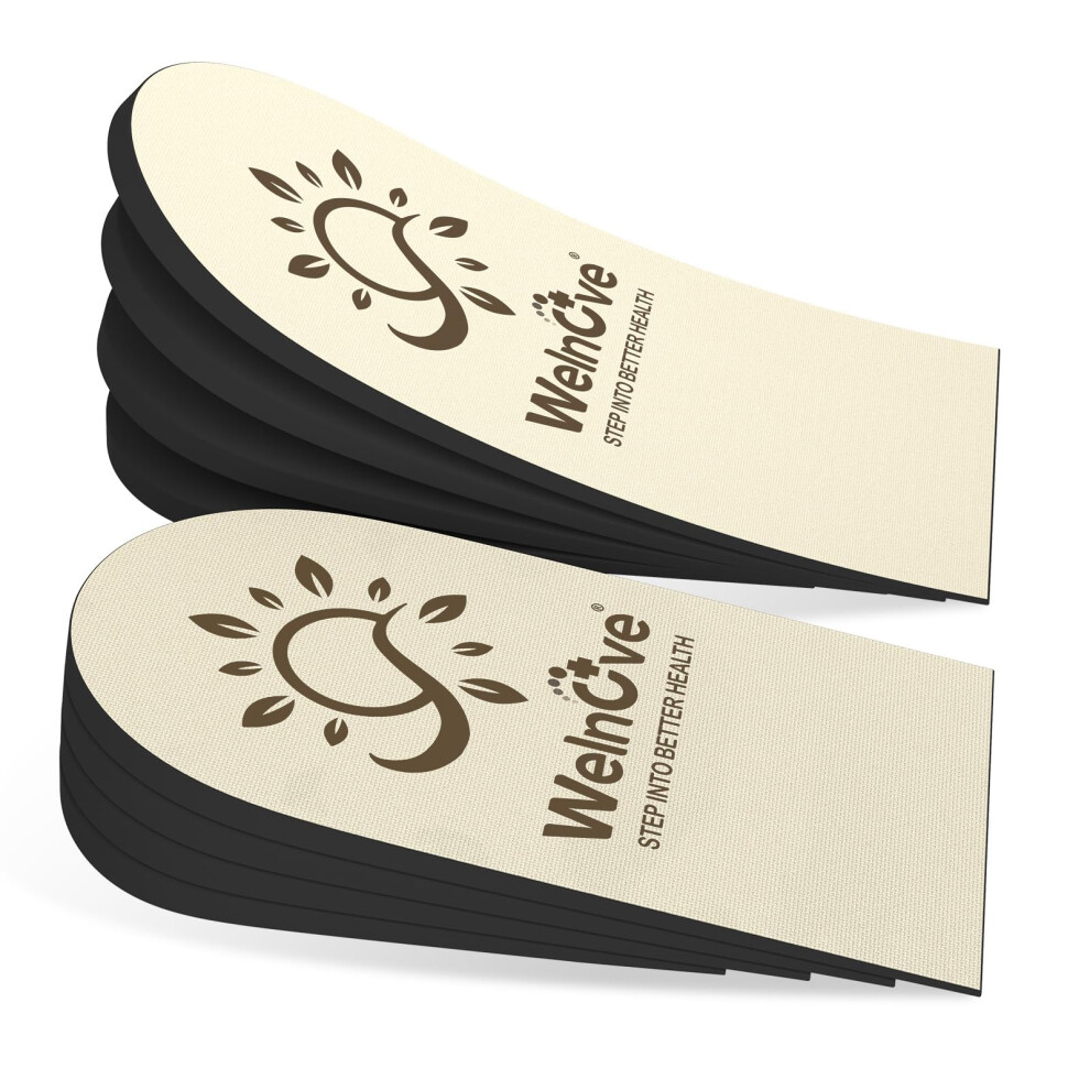 Solette Per Aumentare Il Tacco Per Gambe Diseguali - Welnove 4 Strati Regolabili Per Scarpe Ortopediche Per Uomo E Donna Con Discrepanza Nella Lunghezza Della Gamba, Dolore Da Sperone Calcaneare-image