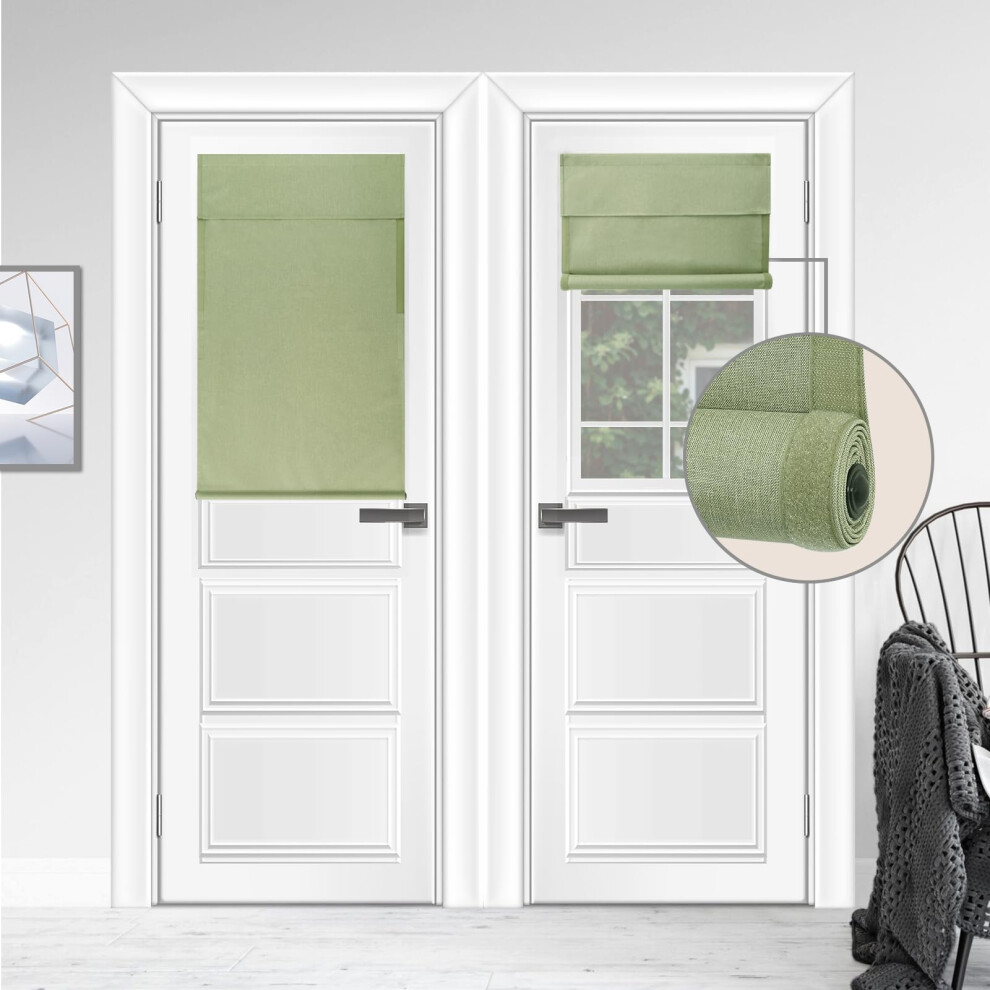 Rideau de porte triple couche WdFour, protection UV, 100 % occultant, multi-usage, silencieux, facile     installer, store enrouleur r   glable pour
