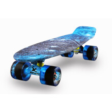 Patinetas Mini Cruiser Retro Completas para Ni os, J venes y Principiantes, 22 Pulgadas (Cielo Estrellado)