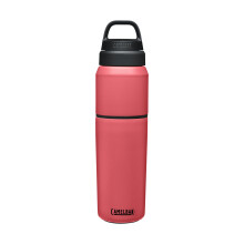 Borraccia e tazza da viaggio CamelBak MultiBev - Acciaio inossidabile con isolamento sottovuoto - Fragola selvatica - Bottiglia da 22 once e tazz