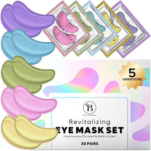 BLOOMORA Under Eye Patches for Puffy Eyes and Dark Circles (30 PAIRS ...