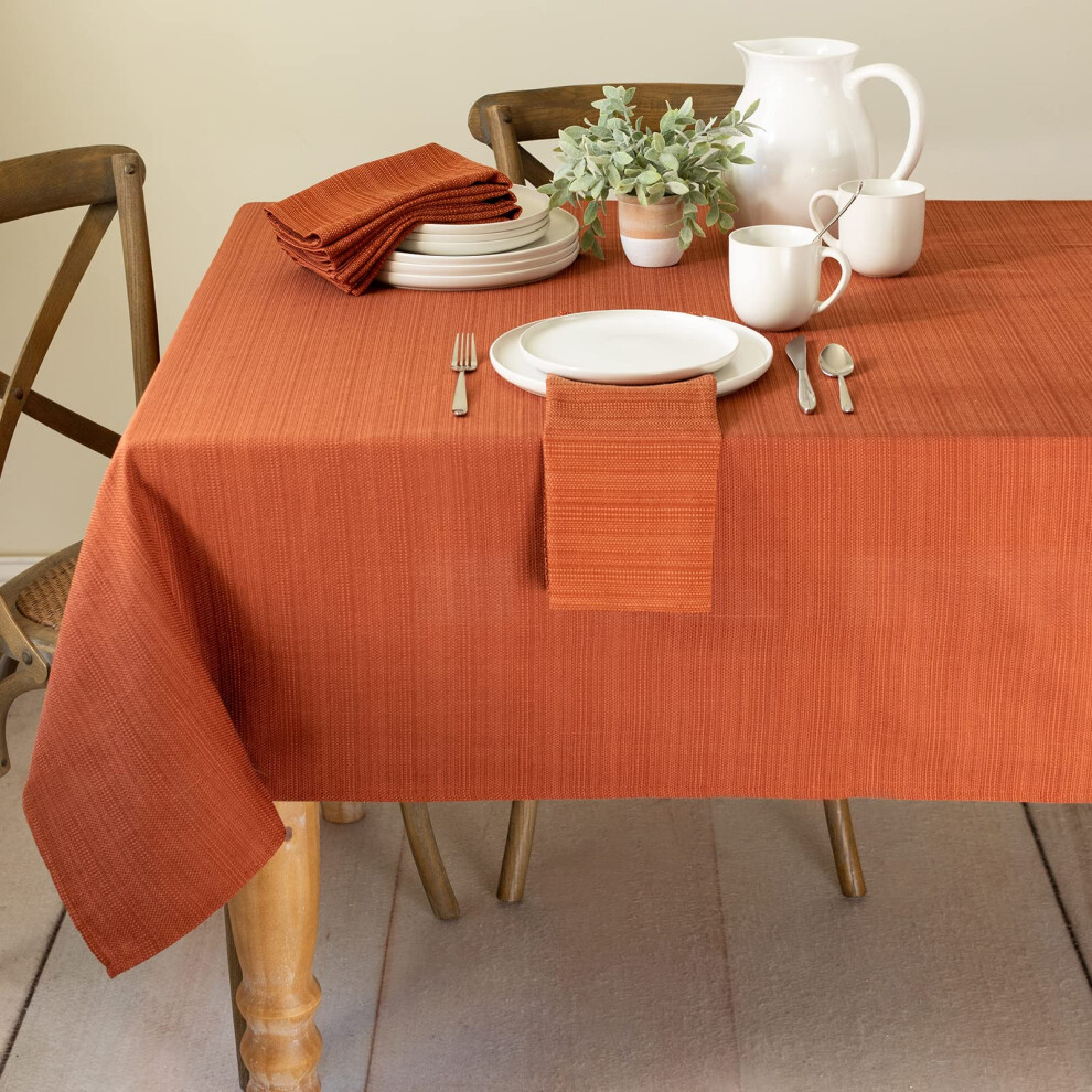 Benson Mills Cameron Textured Fabric Table Cloth for Everyday Home Dining Parties Fall Harvest and Thanksgiving Tablecloth (60"" x 84"" Rectangul
