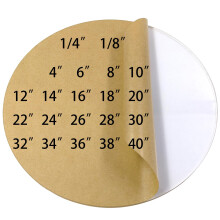 iCAGY Round Acrylic Sheet 1/4 Inch Thick 8 Inch Diameter Clear Plexiglass Sheets Circle Blanks Plastic Disc 2 Pcs