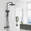 AICA Bathroom Thermostatic Exposed Twin-Head Square Shower Set 1