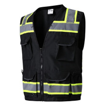 SKSAFETY Colete de segurana de nvel profissional com 12 bolsos Classe 2 Colete de alta visibilidade ANSI/ISEA