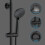 AICA Bathroom Thermostatic Exposed Twin-Head Square Shower Set 3