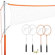 Ensemble de badminton Franklin Sports - Filet de badminton pour jardin - Raquettes et raquettes incluses - Ensemble de badminton pour jardin ou p