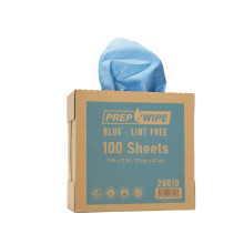 Prep Wipe nukkaamattomat puhdistuspyyhkeet, 100 arkin pakkaus, 23 x 43 cm (SININEN)