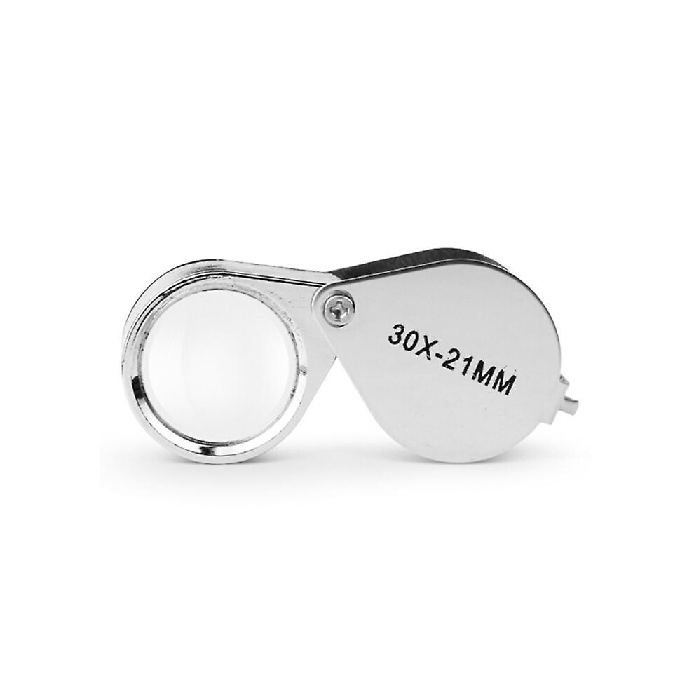 (As show, One size) 30x Magnifying Jeweler's Loupe With Case For Science Books, Newspapers(30*21mm), Insects, Hobby Observation
