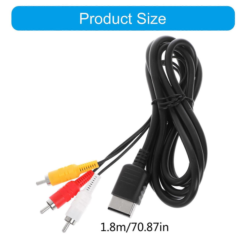 (As Show, One Size) Composite Rca Av Cable Cord Stereo Composite Audio Video Tv Adapter Cable For Sega Dreamcast For Dc Composite Rca Av Cab Black 7683012605109