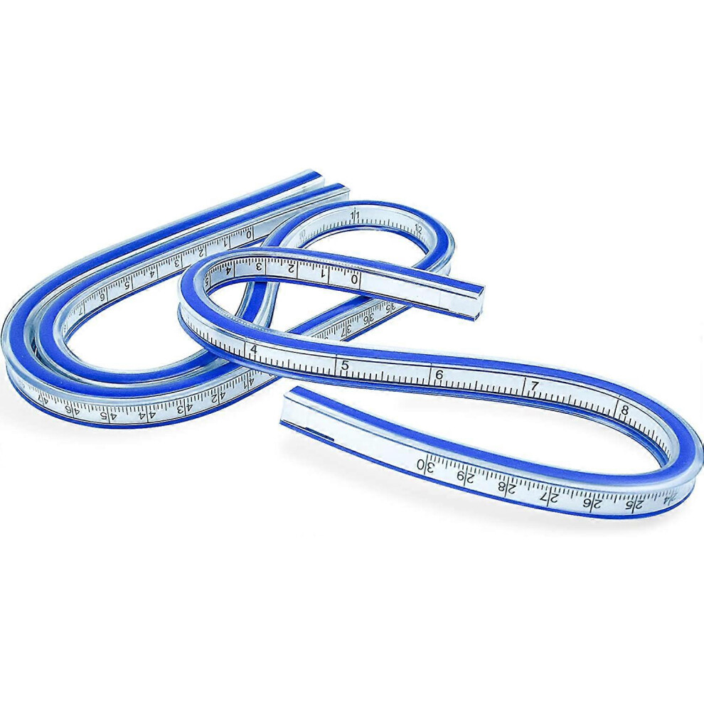 (As show, One size) Flexible Ruler, 30CM+60CM Curved Ruler, Double Sided Creative Snake Ruler for School, Studio, Drawing, Garment, Carpentry