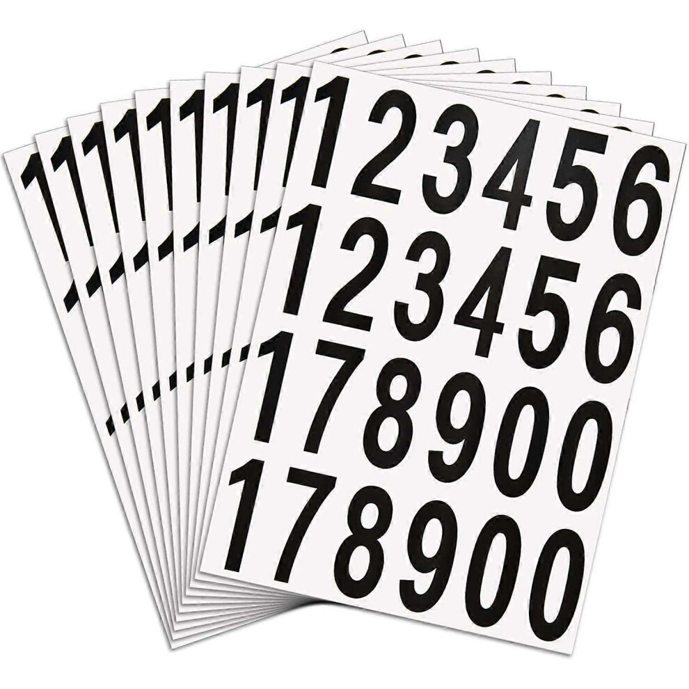 (As show, One size) 20 Sheets Self Adhesive Vinyl Number Stickers Mailbox Numbers for Residence and Mailbox Signs