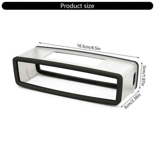 (Blue, One size) Silicone Shell Case for Mini Speaker Providing Comprehensive Protective Pouch Bag  Black 2