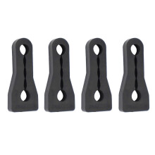 (As show, One size) 4Pcs Car Door Damper Car Door Lock Sound Deadener Damper Buffer Quiet Noise Deaf Soundproofing Seal Seal Buffer Black