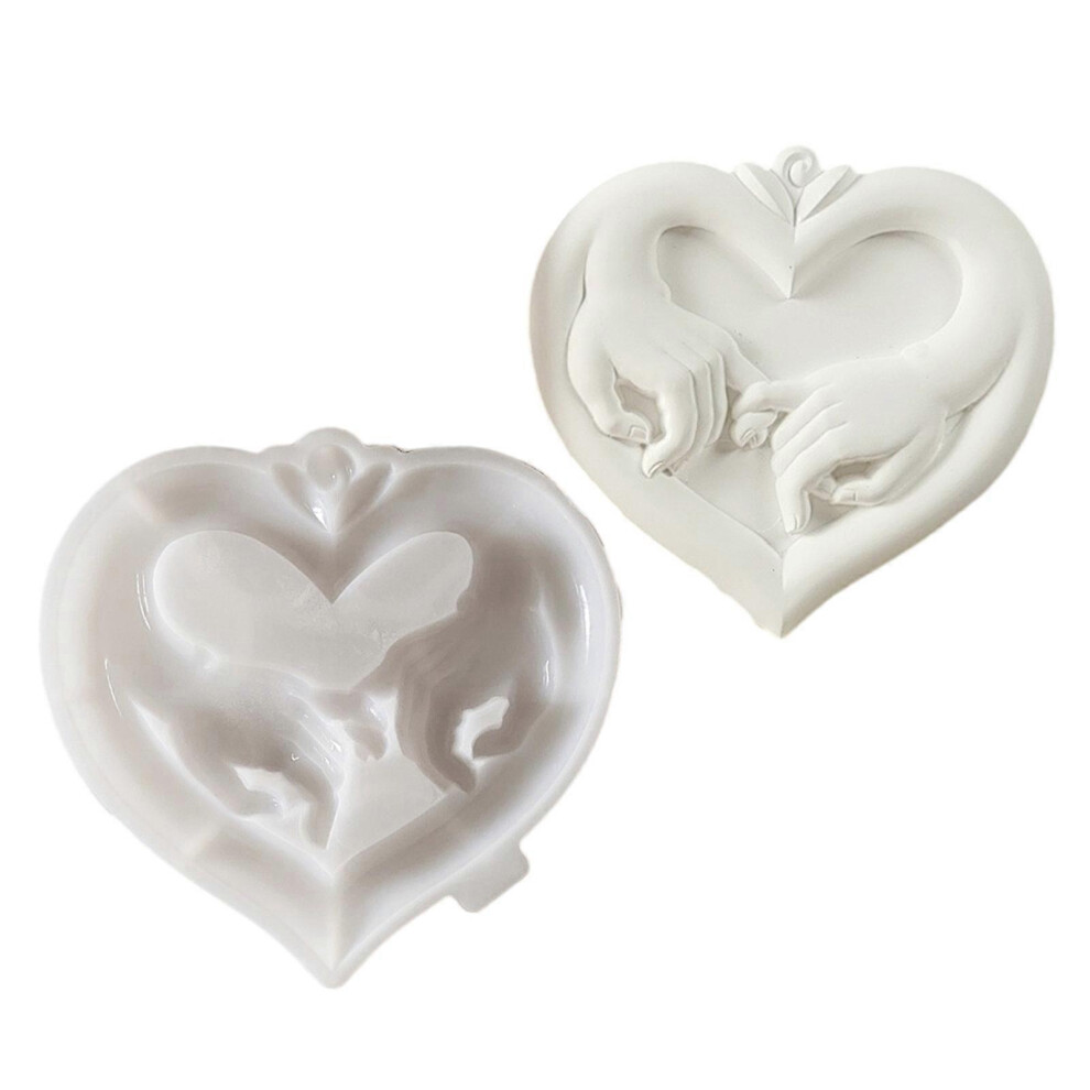 (2, One Size) Multipurpose Sturdy Silicone Mould For Heart Plaster Accessory Portable For Artistics And Craft Supplies Lovers 7683012604607