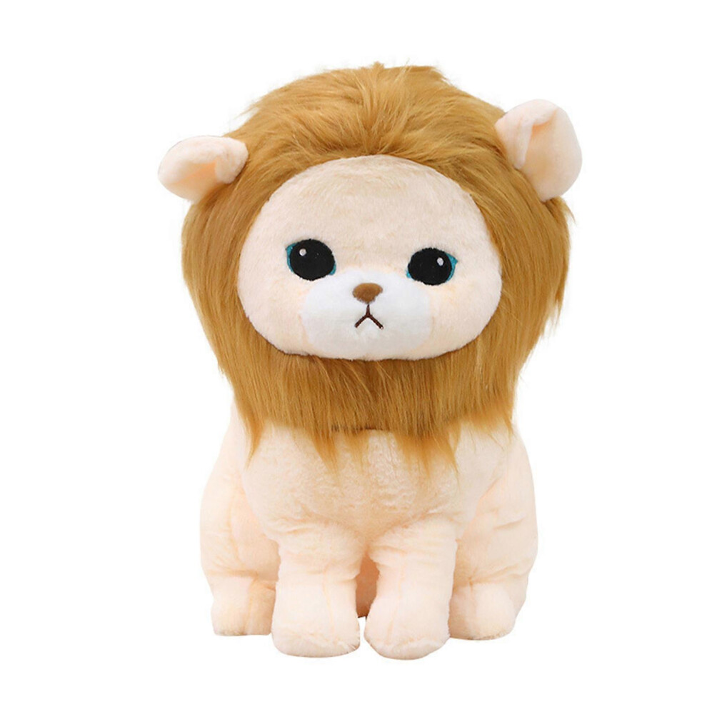 (As Show, One Size) Lovely Sitting Lion Doll Babies Plush Toy For Children Appease Sleeping Stuffed Plush Animal Toy For Birthday Presents 7683012614811