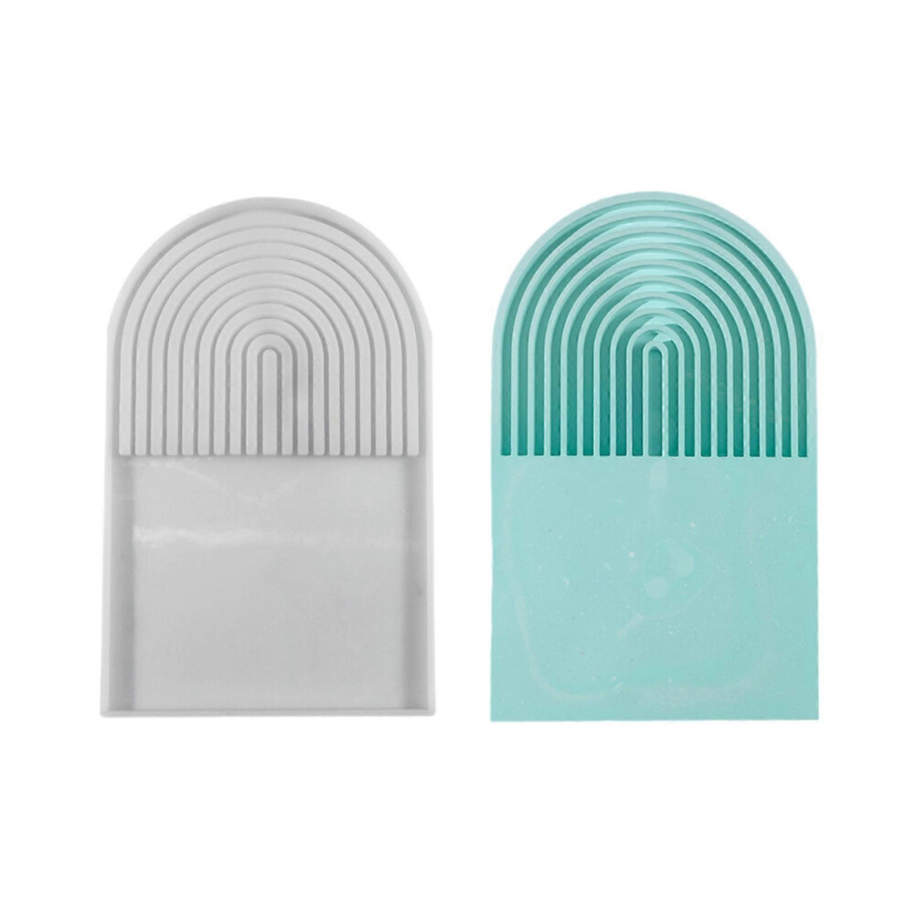 (Arched Long Style, One Size) Silicone Resin Moulds Crafting Moulds Cup Tray Mould Cup Mat Moulds Silicone Texture Resin Cup Pad Moulds For Cup Pad 7683012605659