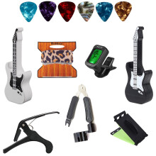 (As show, One size) Guitar Accessories Set Strings Tuner Tune Clamp Fader Roll String String Oil Beam Band