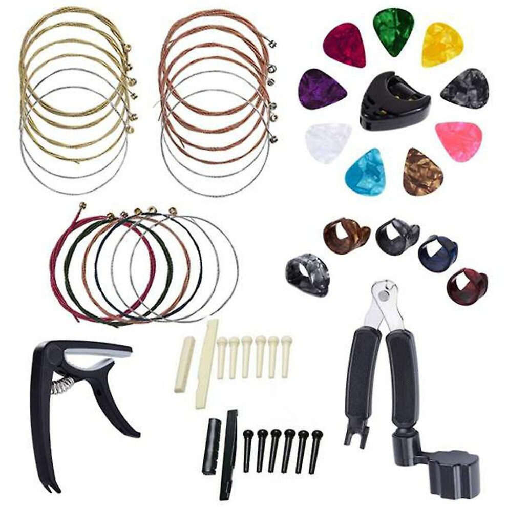 (As show, One size) Guitar, Alloy Guitar Capo For 6 String Folk Guitar, Electric And Acoustic Guitar Ukulele, Mandolin And Banjo With Picks