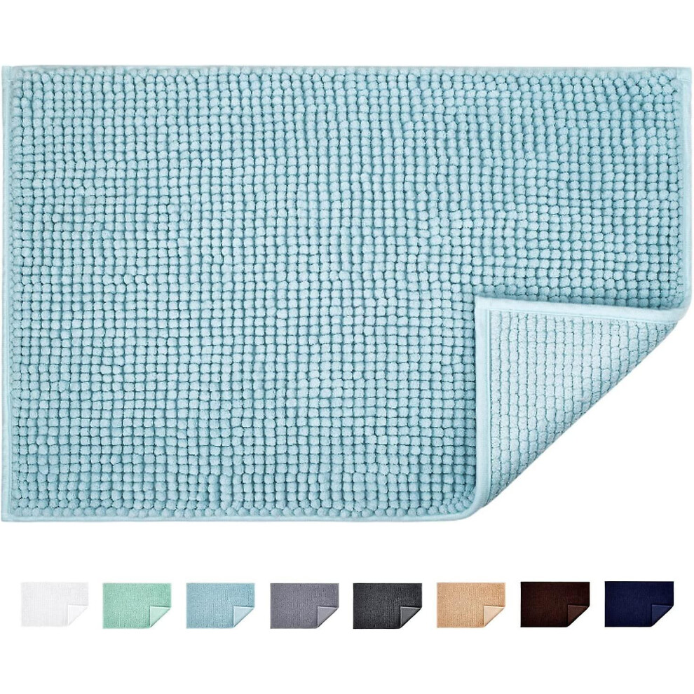 (As show, One size) Non-slip Bathroom Mat Absorbent Bathroom Mat For Shower Bath Toilet Kitchen Outlet Microfiber Chenille Machine Washable 4060cm (li