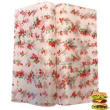 Suiwen 150pcs Zomer Aardbei Waspapier, Voedsel Picknickpapier, Vetvrij Deli Papier