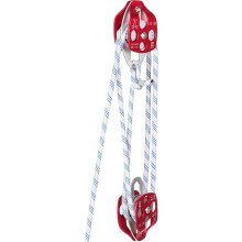 Mophorn Twin Sheave Block and Tackle 1/2"""" x 150Ft Twin Sheave Block with Braid Rope 30-35KN 6600-7705LBS Double Pulley Rigging