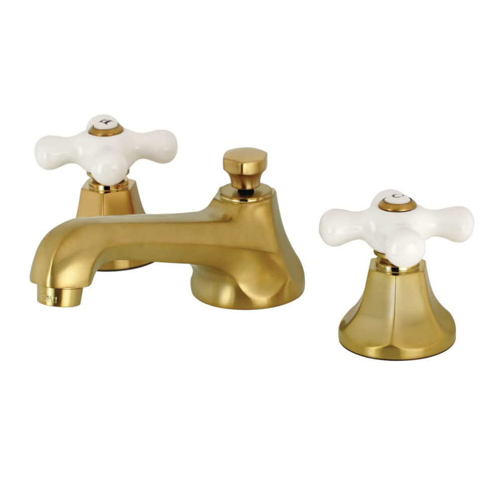 Photos - Tap Kingston Brass KS4467PX 8 in. Widespread Bathroom Faucet Brushed Brass