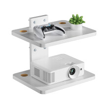 Mensola TV sospesa WALI, con portata fino a 10 kg, in legno, da montare a parete, sotto la mensola TV, per lettori DVD, decoder, router, console