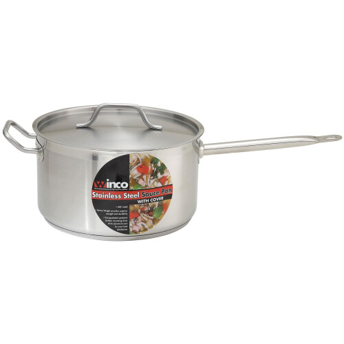 Winware RVS 10 Quart Sauspan met Deksel 2