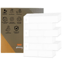 WALPLUS Subway Tile Peel and Stick obklad do kuchyne, samolepiace dlaždice do kúpelne, odnímatelné biele obklady, 11,8"" x 11,8"", biele, 6 kusov